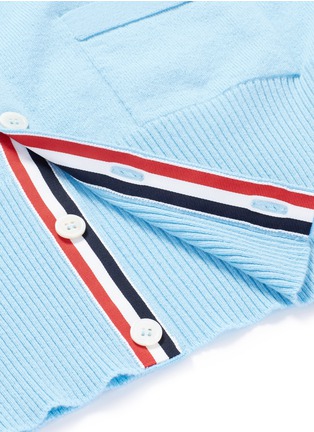 Detail View - Click To Enlarge - THOM BROWNE  - Stripe short sleeve cashmere cardigan