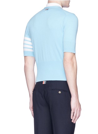 Back View - Click To Enlarge - THOM BROWNE  - Stripe short sleeve cashmere cardigan