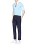 Figure View - Click To Enlarge - THOM BROWNE  - Stripe short sleeve cashmere cardigan