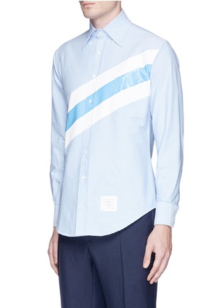Front View - Click To Enlarge - THOM BROWNE  - Stripe print Oxford shirt
