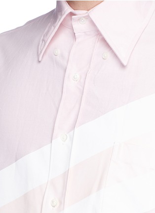 Detail View - Click To Enlarge - THOM BROWNE  - Stripe print Oxford shirt