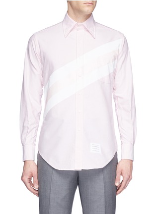 Main View - Click To Enlarge - THOM BROWNE  - Stripe print Oxford shirt