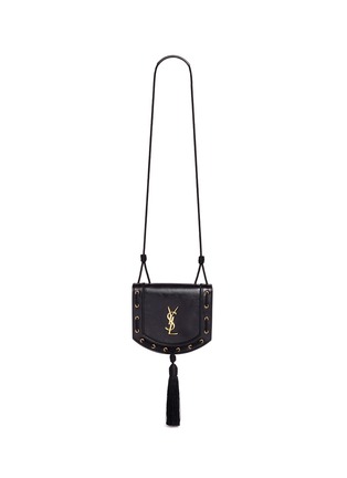 Main View - Click To Enlarge - SAINT LAURENT - 'Monogram Fetish' medium tassel rope leather bag