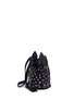 Figure View - Click To Enlarge - SAINT LAURENT - 'Anja' small heart and star stud suede bucket bag