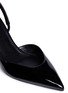 Detail View - Click To Enlarge - SAINT LAURENT - 'Edie 65' snakeskin ruffle leather d'Orsay pumps