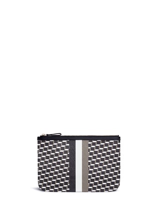 Main View - Click To Enlarge - PIERRE HARDY - 'Perspective Cube' stripe print zip pouch