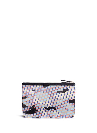 Detail View - Click To Enlarge - PIERRE HARDY - 'Camocube' print canvas zip pouch