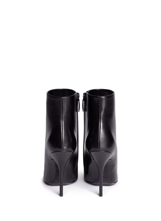 Back View - Click To Enlarge - BALENCIAGA - 'Wadho' flat pointed toe leather ankle boots
