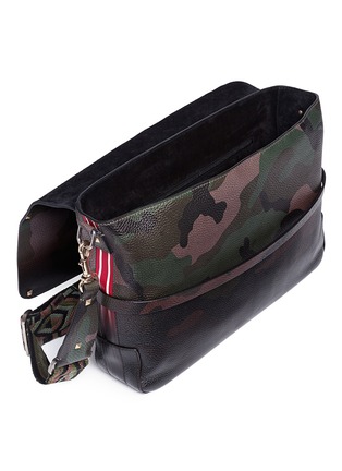 Detail View - Click To Enlarge - VALENTINO GARAVANI - 'Rockstud' camouflage print leather messenger bag