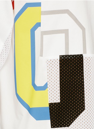 Detail View - Click To Enlarge - 72951 - Numeral print patchwork sweatshirt