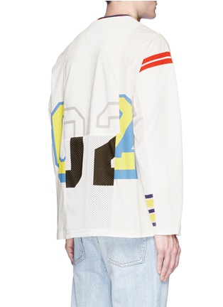 Back View - Click To Enlarge - 72951 - Numeral print patchwork sweatshirt