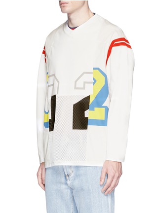 Front View - Click To Enlarge - 72951 - Numeral print patchwork sweatshirt