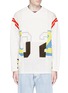 Main View - Click To Enlarge - 72951 - Numeral print patchwork sweatshirt