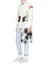 Figure View - Click To Enlarge - 72951 - Numeral print patchwork sweatshirt
