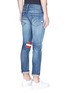 Back View - Click To Enlarge - 72951 - Wool knit insert cotton jeans