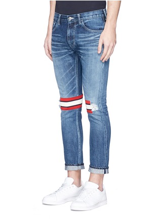 Front View - Click To Enlarge - 72951 - Wool knit insert cotton jeans