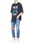 Figure View - Click To Enlarge - 72951 - Wool knit insert cotton jeans