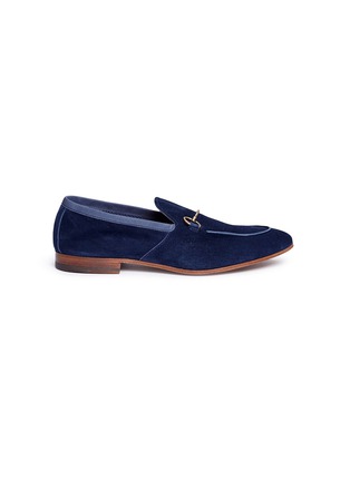 Main View - Click To Enlarge - HENDERSON - Horsebit suede loafers