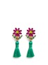 Main View - Click To Enlarge - ELIZABETH COLE - 'Braidynn' Swarovski crystal floral tassel drop earrings