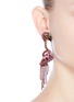 Figure View - Click To Enlarge - ELIZABETH COLE - 'Georgy' Swarovski crystal flamingo drop earrings