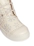 Detail View - Click To Enlarge - STELLA MCCARTNEY - Floral reverse appliqué high top kids sneakers