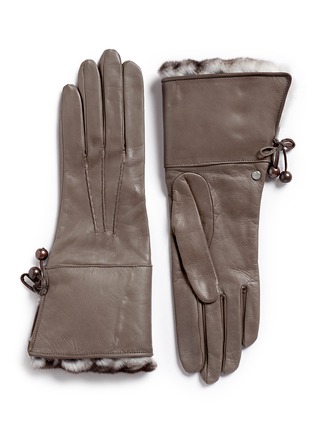 Main View - Click To Enlarge - GEORGES MORAND - Orylag rabbit fur kid leather gloves