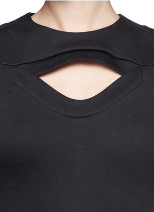 Detail View - Click To Enlarge - CARVEN - Cutout jersey dress
