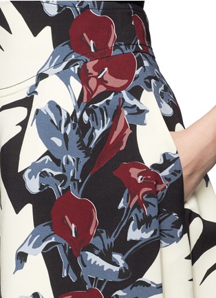 Detail View - Click To Enlarge - CARVEN - Floral print crepe skirt