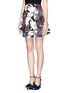 Front View - Click To Enlarge - CARVEN - Floral print crepe skirt