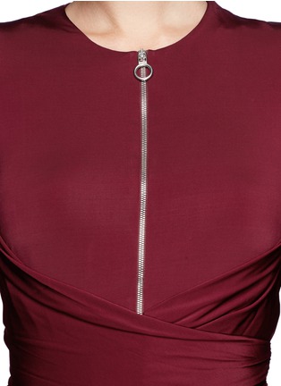 Detail View - Click To Enlarge - CARVEN - Drape waist pleat dress