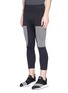 Front View - Click To Enlarge - ADIDAS DAY ONE - Jacquard panel cropped compression performance leggings