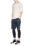 Figure View - Click To Enlarge - ADIDAS DAY ONE - Jacquard panel cropped compression performance leggings