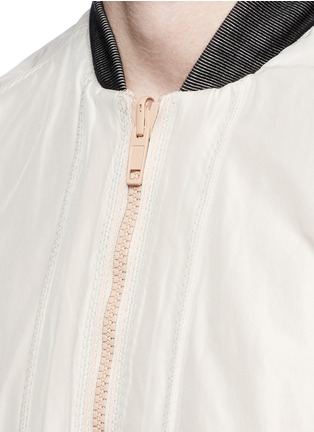 Detail View - Click To Enlarge - ADIDAS DAY ONE - Quilted jersey taffeta reversible bomber jacket
