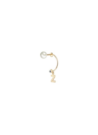 Main View - Click To Enlarge - DELFINA DELETTREZ - 'ABC Micro Eye Piercing' freshwater pearl 18k yellow gold single earring – Z