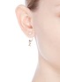 Figure View - Click To Enlarge - DELFINA DELETTREZ - 'ABC Micro Eye Piercing' freshwater pearl 18k yellow gold single earring – Z