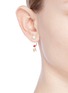 Figure View - Click To Enlarge - DELFINA DELETTREZ - 'ABC Micro Lips Piercing' freshwater pearl 18k yellow gold single earring – H