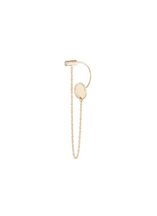 Main View - Click To Enlarge - DELFINA DELETTREZ - 'ABC' diamond 18k yellow gold single chain earring
