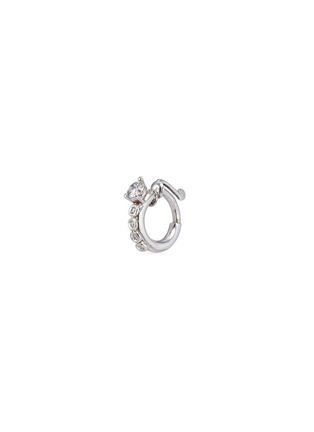 Main View - Click To Enlarge - DELFINA DELETTREZ - Diamond 18k white gold single nose ring