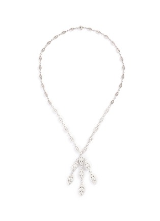 Main View - Click To Enlarge - LAZARE KAPLAN - 'Marquiselle' diamond 18k white gold pendant necklace