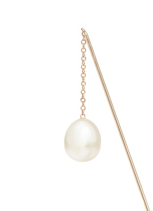 Detail View - Click To Enlarge - MIZUKI - Freshwater pearl 14k gold thread through bar earrings