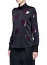 Front View - Click To Enlarge - 3.1 PHILLIP LIM - 'Gingko' sequin leaf crepe top