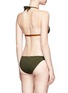 Back View - Click To Enlarge - VIX - 'Solid Military' leather strap triangle bikini top
