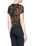 Back View - Click To Enlarge - ALICE & OLIVIA - 'Deandrea' leopard print devoré velvet T-shirt