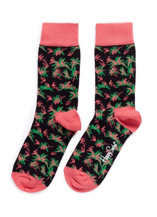 Main View - Click To Enlarge - HAPPY SOCKS - 'Aloha' floral socks
