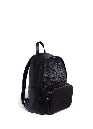 Detail View - Click To Enlarge - MISCHA - Hexagon print coated canvas backpack