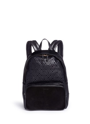 Main View - Click To Enlarge - MISCHA - Hexagon print coated canvas backpack