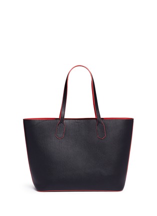 Detail View - Click To Enlarge - MISCHA - Monogram' perforated logo leather East West tote