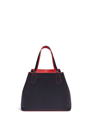  - MISCHA - Monogram' perforated logo leather East West tote