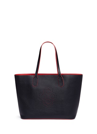 Main View - Click To Enlarge - MISCHA - Monogram' perforated logo leather East West tote