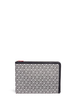 Main View - Click To Enlarge - MISCHA - A4 Folio Clutch' in classic hexagon print